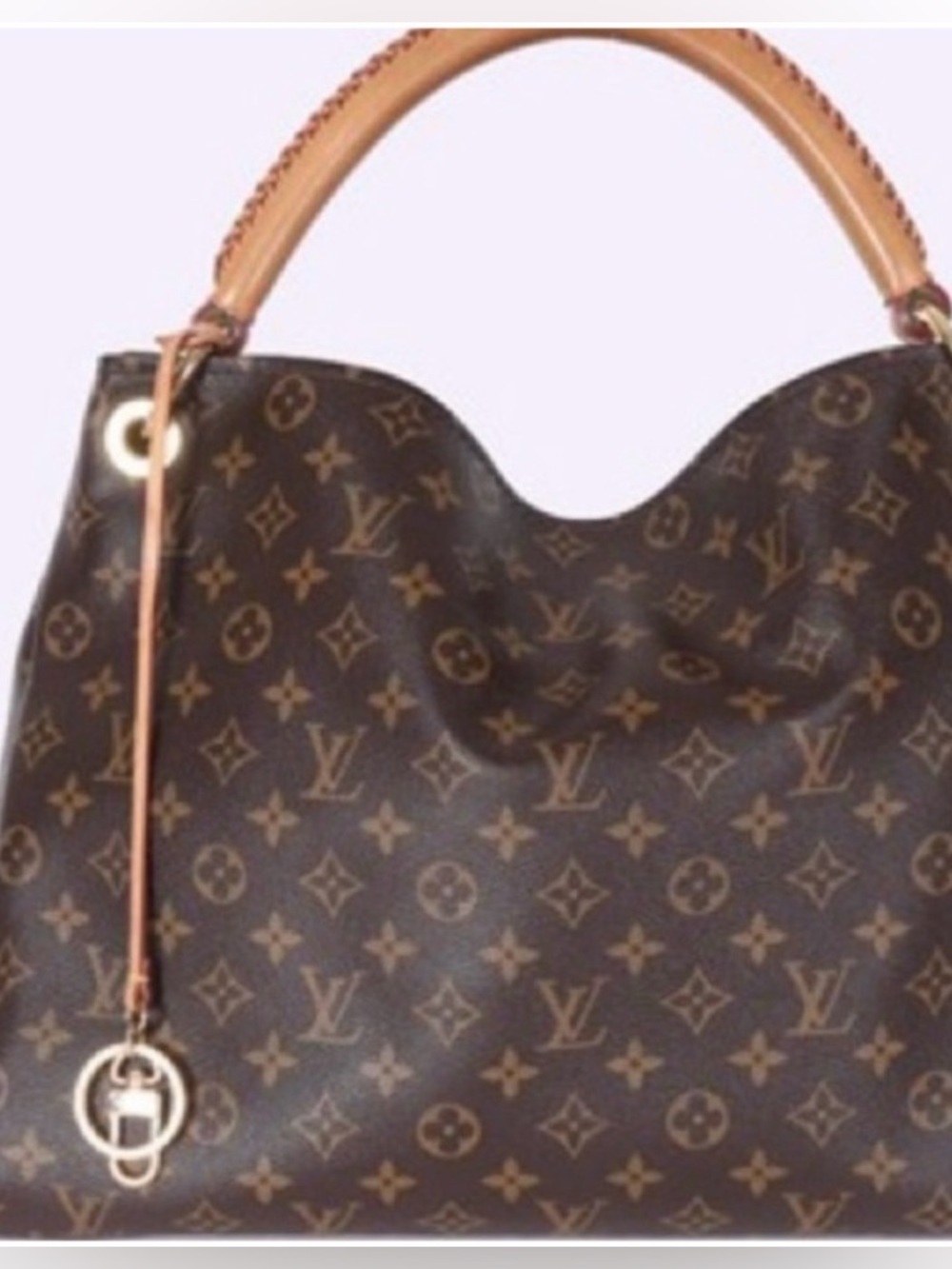 Louis Vuitton Artsy MM Shoulder Bag Monogram Canvas Brown Braided Handle - Picture 5 of 12